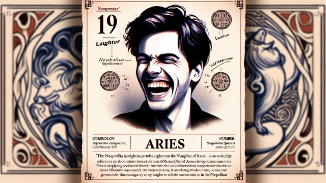 Numero 19 della Smorfia napoletana, 'a resata per l'Ariete. &copy; Immagine creata con Dall-E