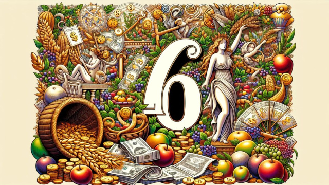 Numero 46 della Smorfia napoletana, 'e denare. &copy; Immagine creata con Dall-E