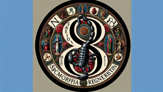 Numero 8 della Smorfia napoletana, 'a Maronna per lo Scorpione. &copy; Immagine creata con Dall-E