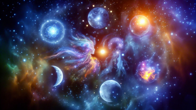 Immagine ispirata a un'atmosfera tarologica per l'oroscopo di oggi. &copy; Immagine creata con Dall-E