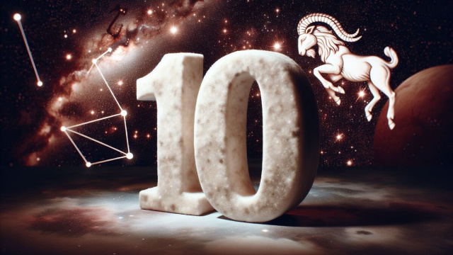 Numero 10 della Smorfia napoletana, 'e fasule, per il Sagittario. &copy; Immagine creata con Dall-E