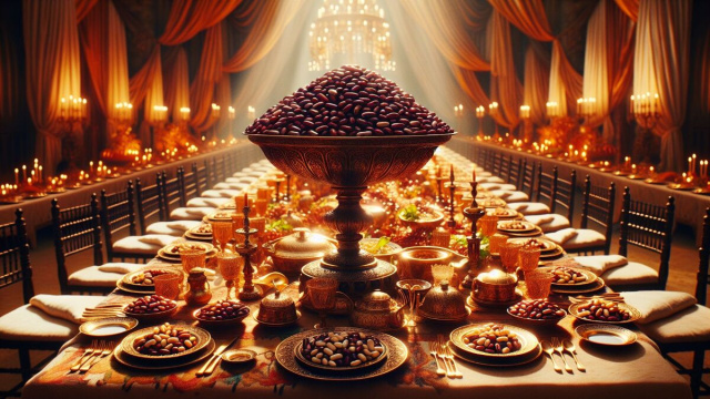 Numero 10 della Smorfia napoletana, i fagioli. &copy; Immagine creata con Dall-E