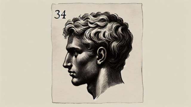 Numero 34 della Smorfia napoletana, 'a capa. &copy; Immagine creata con Dall-E