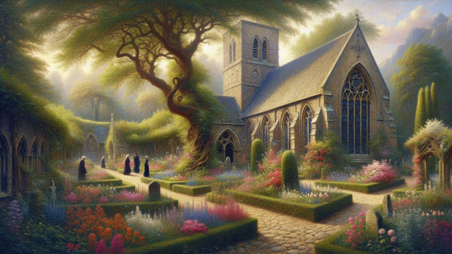 Numero 84 della Smorfia napoletana, 'a chiesa, per il segno dei Pesci. &copy; Immagine creata con Dall-E