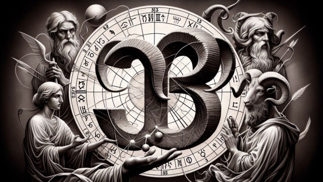 Numero 13 della Smorfia napoletana, 'Sant'Antuono' per l'Ariete. &copy; Immagine creata con Dall-E