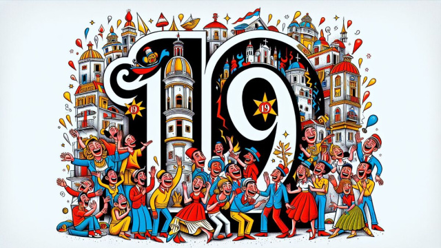 Numero 19 della Smorfia napoletana, 'a resata per Bilancia. &copy; Immagine creata con Dall-E