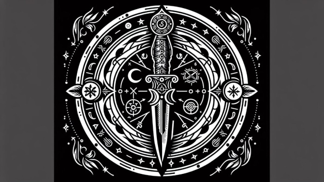 Numero 41 della Smorfia napoletana, 'o curtiello per il Cancro. &copy; Immagine creata con Dall-E