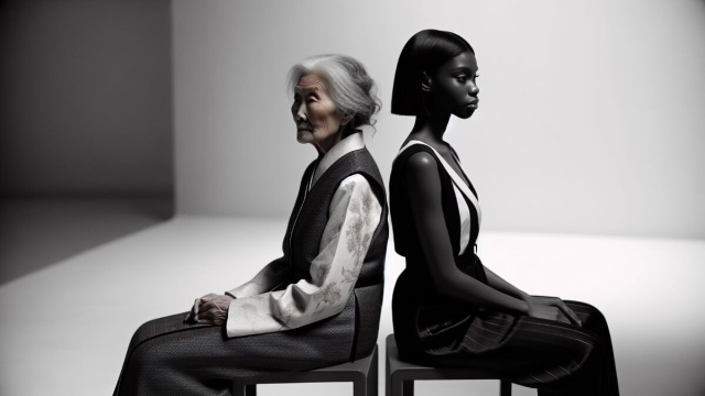 Numero 66 della Smorfia napoletana, 'e ddoje zetelle per l'Acquario. &copy; Immagine creata con Dall-E