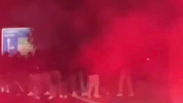 Una immagine degli scontri @foto Area Ultras- pagina Facebook