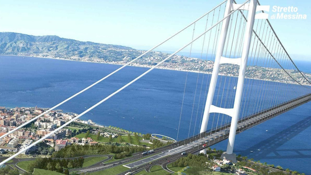 Immagine virtuale del Ponte sullo Stretto &copy; tradimalt.com