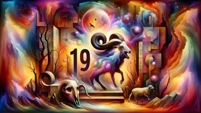 Numero 19 della Smorfia napoletana, 'a risata, per l'Ariete oggi. &copy; Immagine creata con Dall-E
