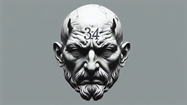 Numero 34 della Smorfia napoletana, 'a capa per il segno del Toro. &copy; Immagine creata con Dall-E