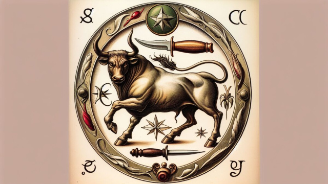 Numero 41 della Smorfia napoletana, 'o curtiello per il Toro. &copy; Immagine creata con Dall-E