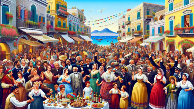 Numero 20 della Smorfia napoletana, 'a festa. &copy; Immagine creata con Dall-E