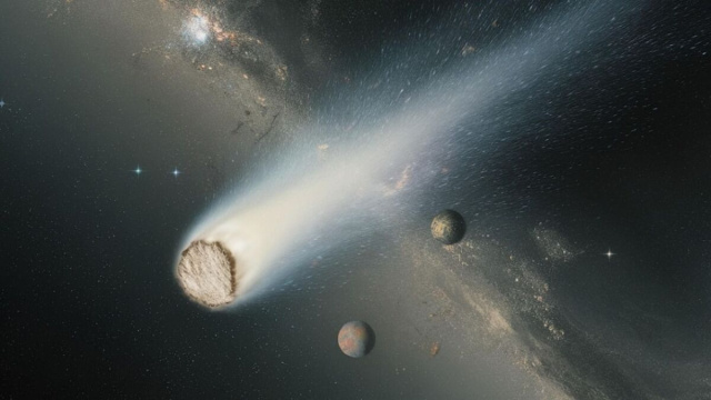 Un asteroide in fase di caduta &copy; Pixabay.