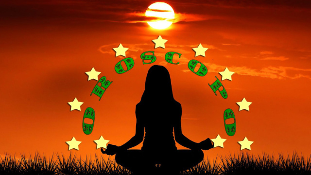 Donna in posizione yoga con le stelline dell'oroscopo - &copy; Roberta Carsoli.