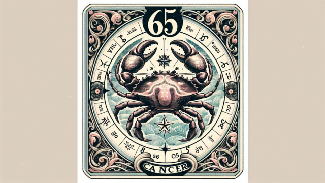 Numero 65 della Smorfia napoletana, 'o chianto, per il Cancro. &copy; Immagine creata con Dall-E