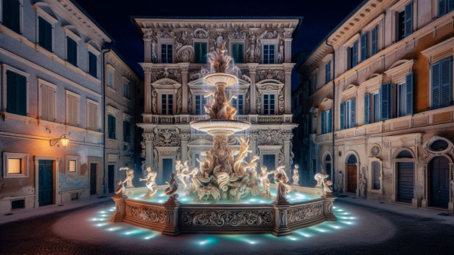 Numero 76 della Smorfia napoletana, 'a funtana. &copy; Immagine creata con Dall-E