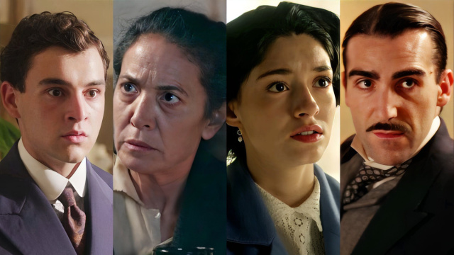 Curro, Ramona, Angela e Lorenzo - screenshot &copy; La Promessa.