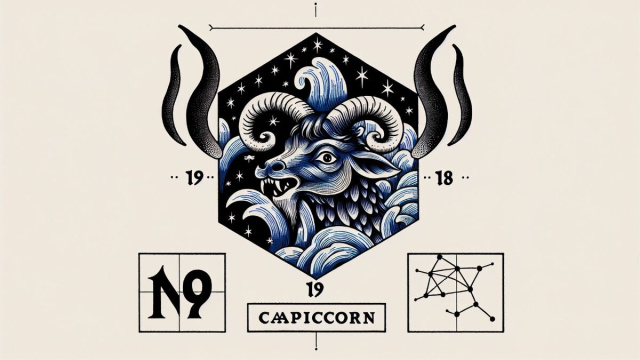 Numero 19 della Smorfia napoletana, 'a resata per il Capricorno. &copy; Immagine creata con Dall-E