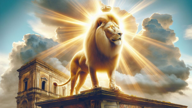 Numero 8 della Smorfia napoletana, 'a Maronna per il Leone. &copy; Immagine creata con Dall-E