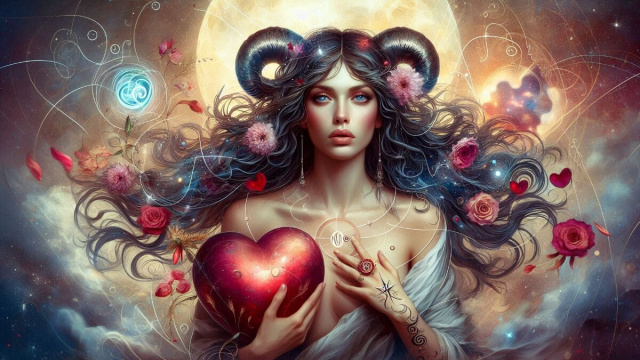 Donna simbolo del segno Ariete, immagine AI &copy; Copilot.