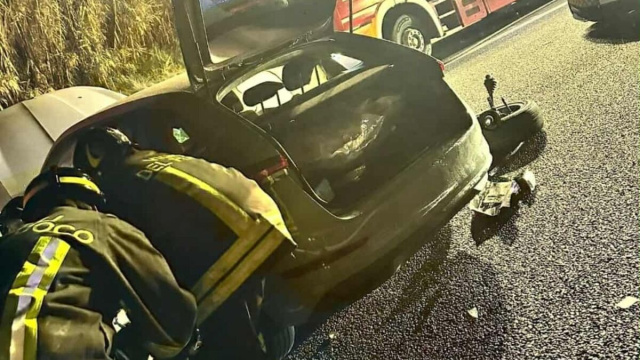 Incidente stradale tra Lamezia Terme e Falerna &ndash; &copy; Vigili del Fuoco.
