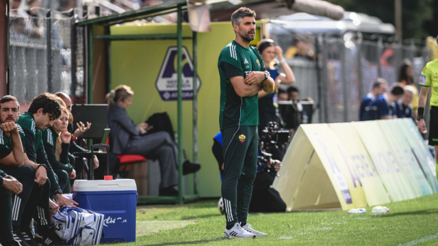 Il tecnico della Roma Femminile, Luca Rossettini - foto &copy; AS Roma.