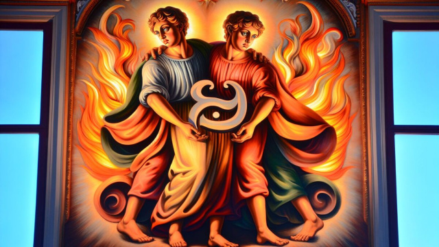 Numero 24 della Smorfia napoletana, Gemelli e 'e gguardie. &copy; Immagine creata con Dall-E