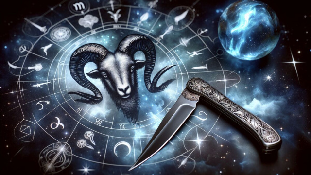 Numero 41 della Smorfia napoletana, 'o curtiello per l'Ariete. &copy; Immagine creata con Dall-E