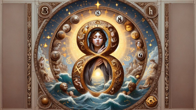 Numero 8 della Smorfia napoletana, 'a Maronna per i Gemelli. &copy; Immagine creata con Dall-E.