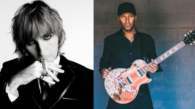 Thomas Raggi dei Maneskin e Tom Morello (&copy; Facebook)