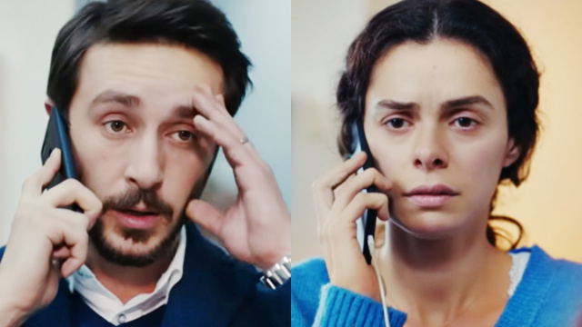 Emre e Bahar al telefono &copy; La forza di una donna - Kadın.