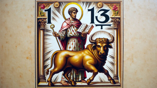 Numero 13 della Smorfia napoletana, Sant'Antonio per il segno Toro. &copy; Immagine creata con Dall-E