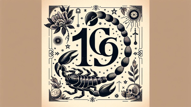 Numero 16 della Smorfia napoletana, 'a fortuna per lo Scorpione. &copy; Immagine creata con Dall-E