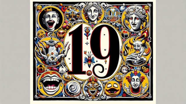 Numero 19 della Smorfia napoletana, 'a resata. &copy; Immagine creata con Dall-E