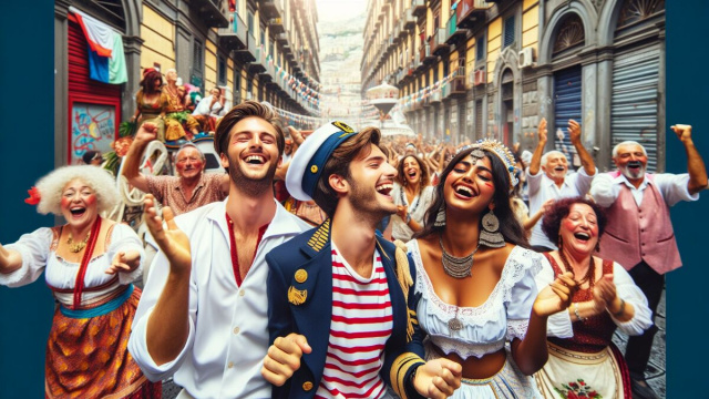 Numero 20 della Smorfia napoletana, 'a festa, segno Pesci. &copy; Immagine creata con Dall-E