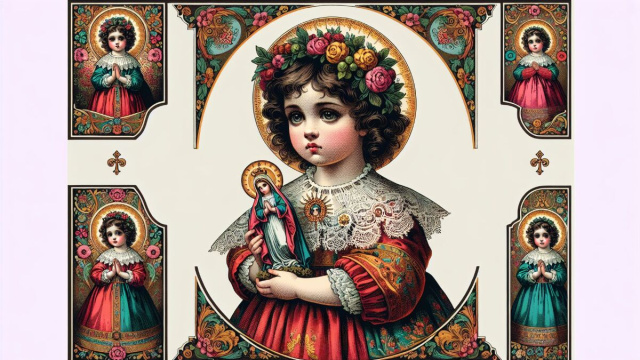 Numero 26 della Smorfia napoletana, la piccola Anna per la Vergine. &copy; Immagine creata con Dall-E