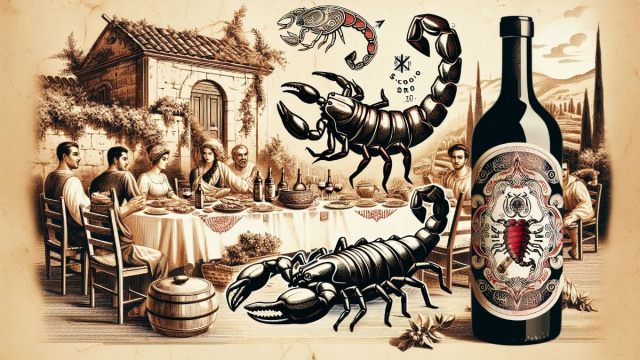 Numero 45 della Smorfia napoletana, 'o vino bbuono. &copy; Immagine creata con Dall-E