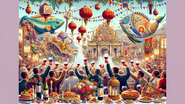 Numero 45 della Smorfia napoletana, 'o vino bbuono per l'Acquario. &copy; Immagine creata con Dall-E