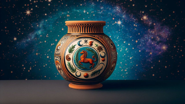 Numero 7 della Smorfia napoletana, Acquario &egrave; 'o vasetto. &copy; Immagine creata con Dall-E