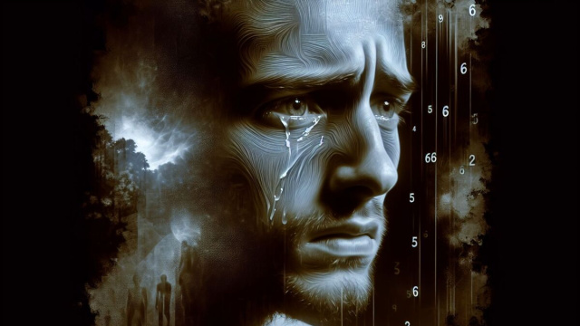 Numero 65 della Smorfia napoletana, 'o chianto. &copy; Immagine creata con Dall-E