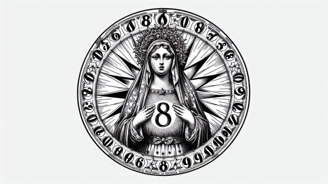 Numero 8 della Smorfia napoletana, 'a Maronna. &copy; Immagine creata con Dall-E