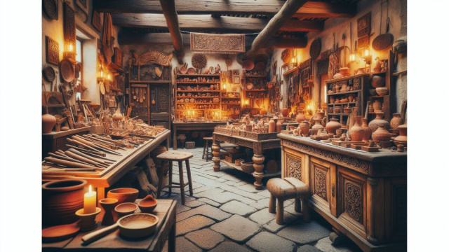 Numero 86 della Smorfia napoletana, 'a puteca. &copy; Immagine creata con Dall-E