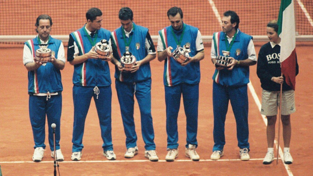 La squadra italiana di Coppa Davis nella finale del 1998 (&copy;Wikipedia)
