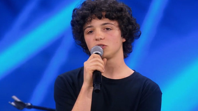 In foto Lorenzo a X Factor &copy; Sky.