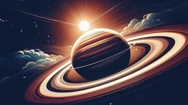 Saturno con anelli - &copy; Pixabay IA.