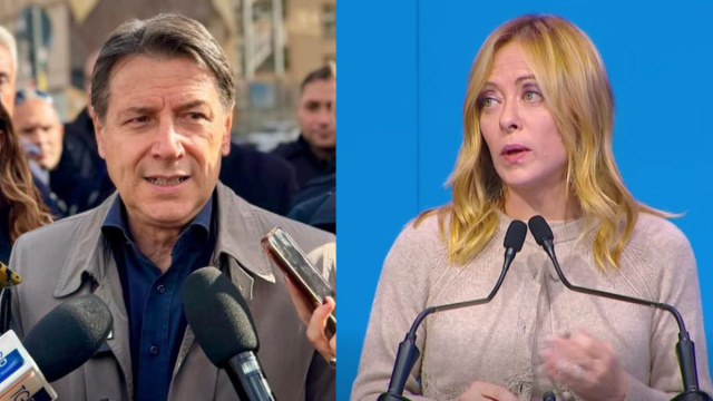 Giuseppe Conte e Giorgia Meloni (&copy; Facebook)