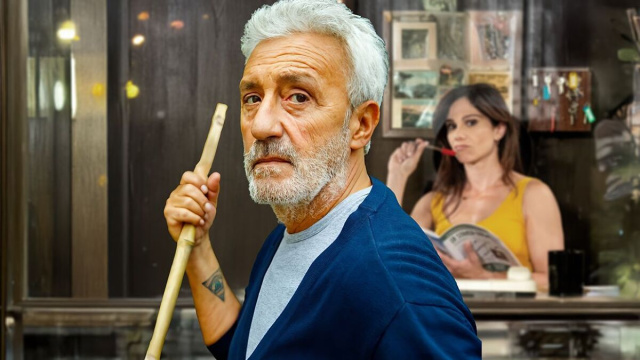 In primo piano Raffaele Giordano (Patrizio Rispo), sullo sfondo Rosa Picariello (Daniela Ioia) &copy; Un Posto al Sole Rai