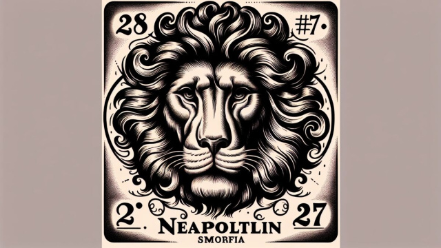 Numero 41 della Smorfia napoletana, 'o curtiello per il segno del Leone. &copy; Immagine creata con Dall-E